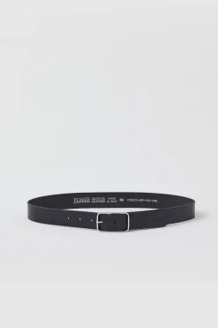 Leather Belt With Pin Buckle